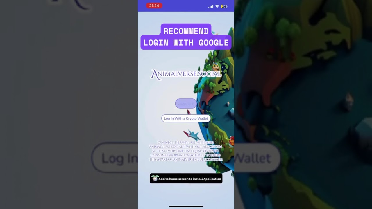 How to Install Animalverse SocialFi Application to your phone