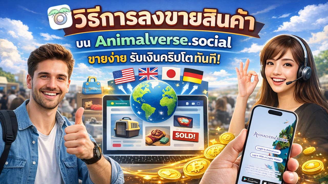 วิธีการลงขายสินค้าบนแพลตฟอร์ม Animalverse นะครับ