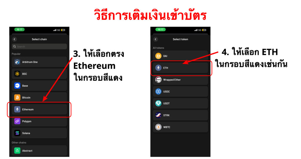 ขั้นตอนการเติมเงินเข้าระบบของบัตร