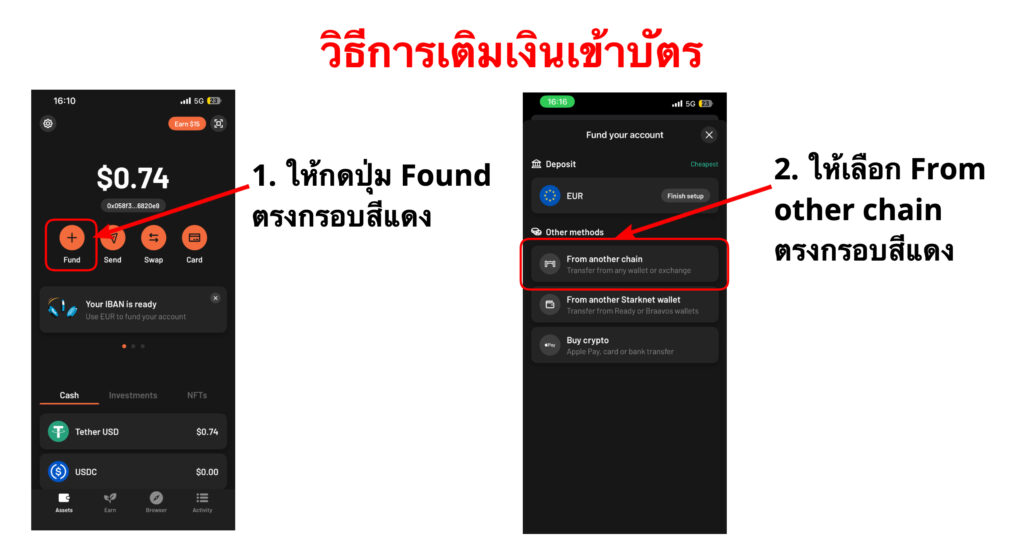 ขั้นตอนการเติมเงินเข้าระบบของบัตร