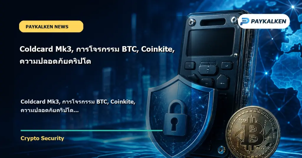 Cover image for Coldcard Mk3, การโจรกรรม BTC, Coinkite, ความปลอดภัยคริปโต
